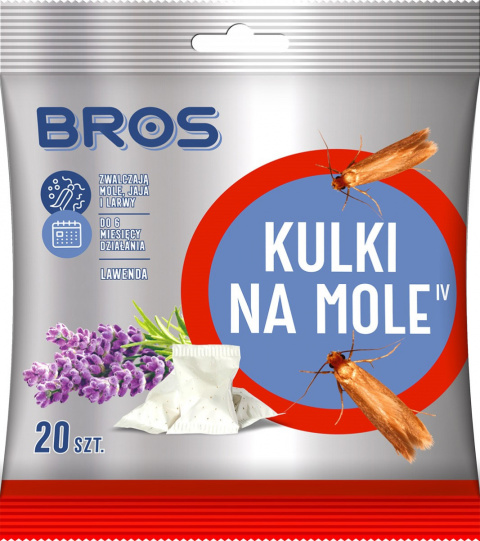 Kulki na mole lawenda 20 szt BROS Kulki na mole lawenda 20 szt BROS